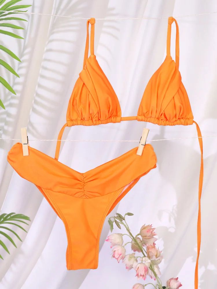 Womens High Cut String Bikini Set