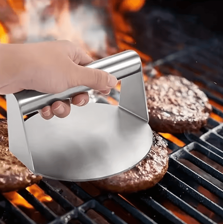 ProGrill Stainless Steel Smash Burger Press – Heavy-Duty Hamburger Patty Press Mold