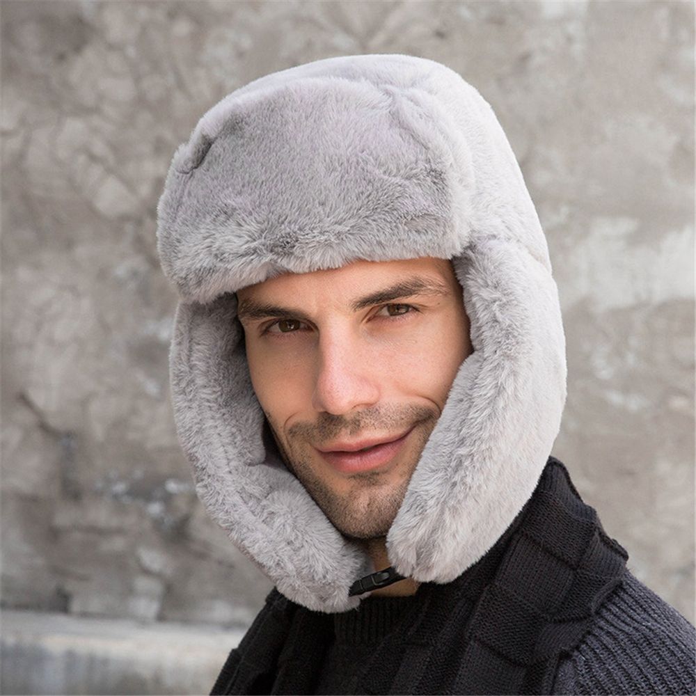 Thick Bomber Hat, Russian Winter Trapper Earflap, Ushanka Snow Cap
