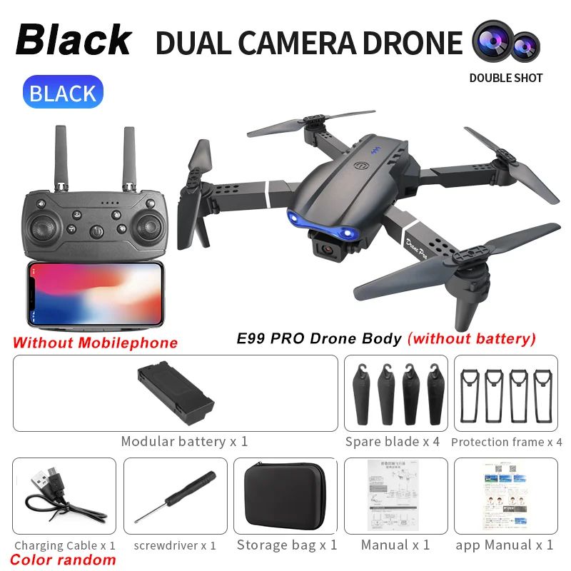 E99Pro 4K WiFi FPV Foldable RC Drone with HD Camera