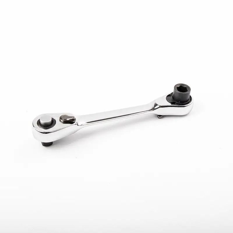 1/4 Inch Mini Ratchet Wrench 72 Tooth Double End Socket Tool