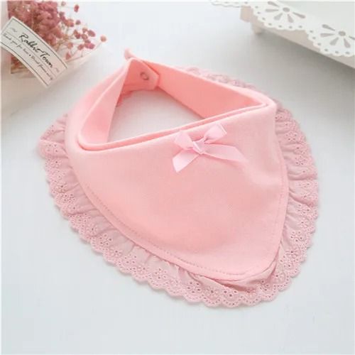 Lawadka Princess Lace Bow 100% Cotton Baby Bibs & Saliva Towels