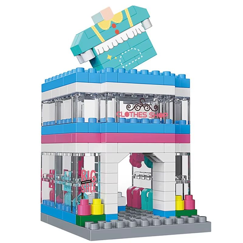 Mini City Street View 3D Building Block Set