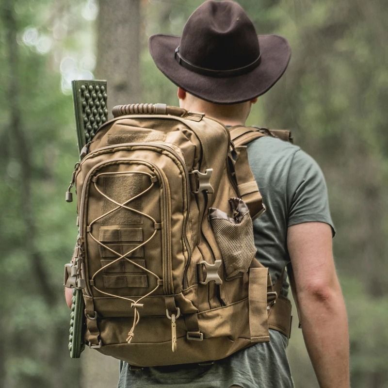 LQARMY 65L Tactical Backpack Large Capacity Military Hiking Rucksack