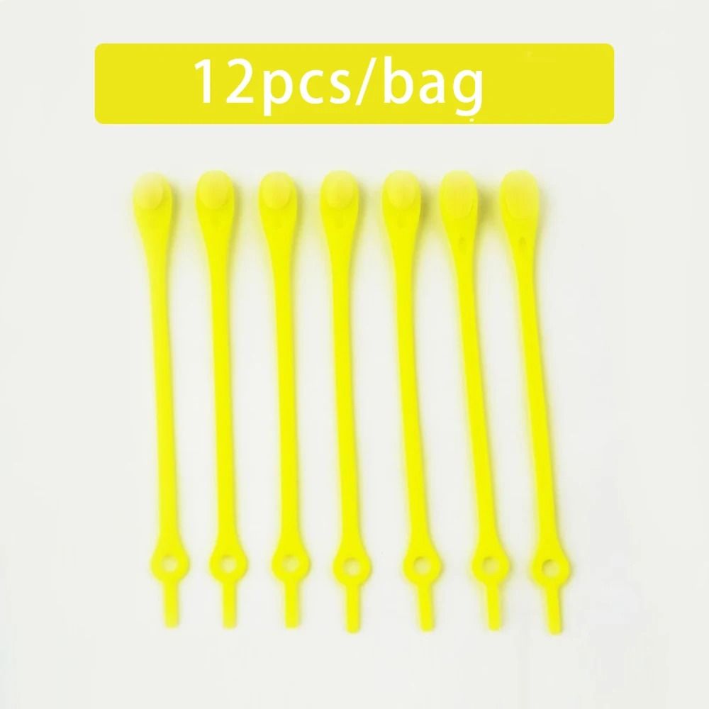 Elastic No-Tie Silicone Shoelaces 12-Piece Multi-Pack