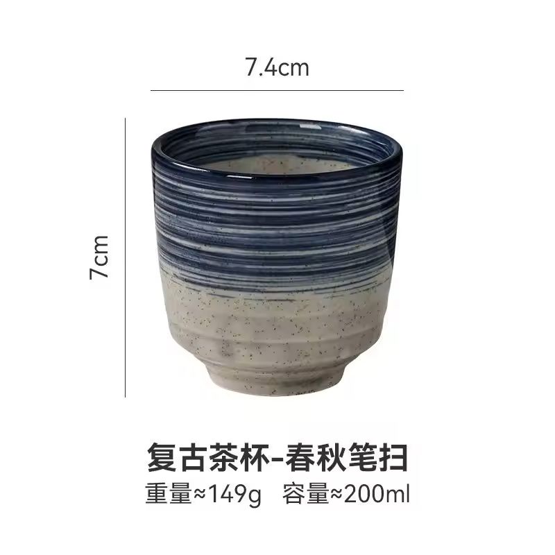 Japanese Style Hand-Painted Ceramic Tea Cup