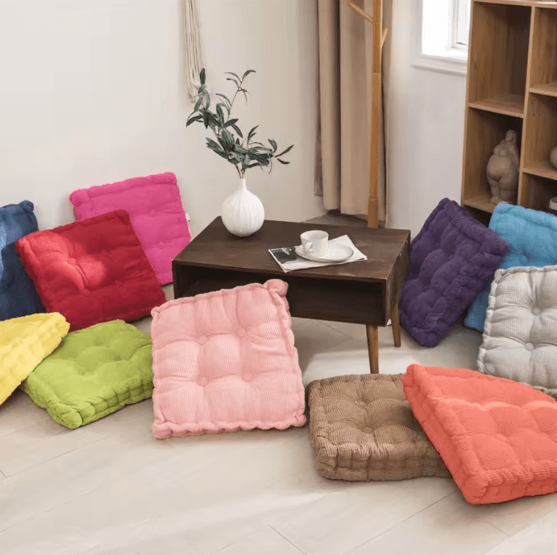 ZenSquare 16x16-Inch Floor Cushion – Thick Meditation & Seating Pillow for Yoga, Chair & Floor Comfort