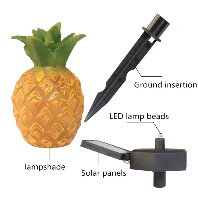 Solar Pineapple Cactus Garden Light