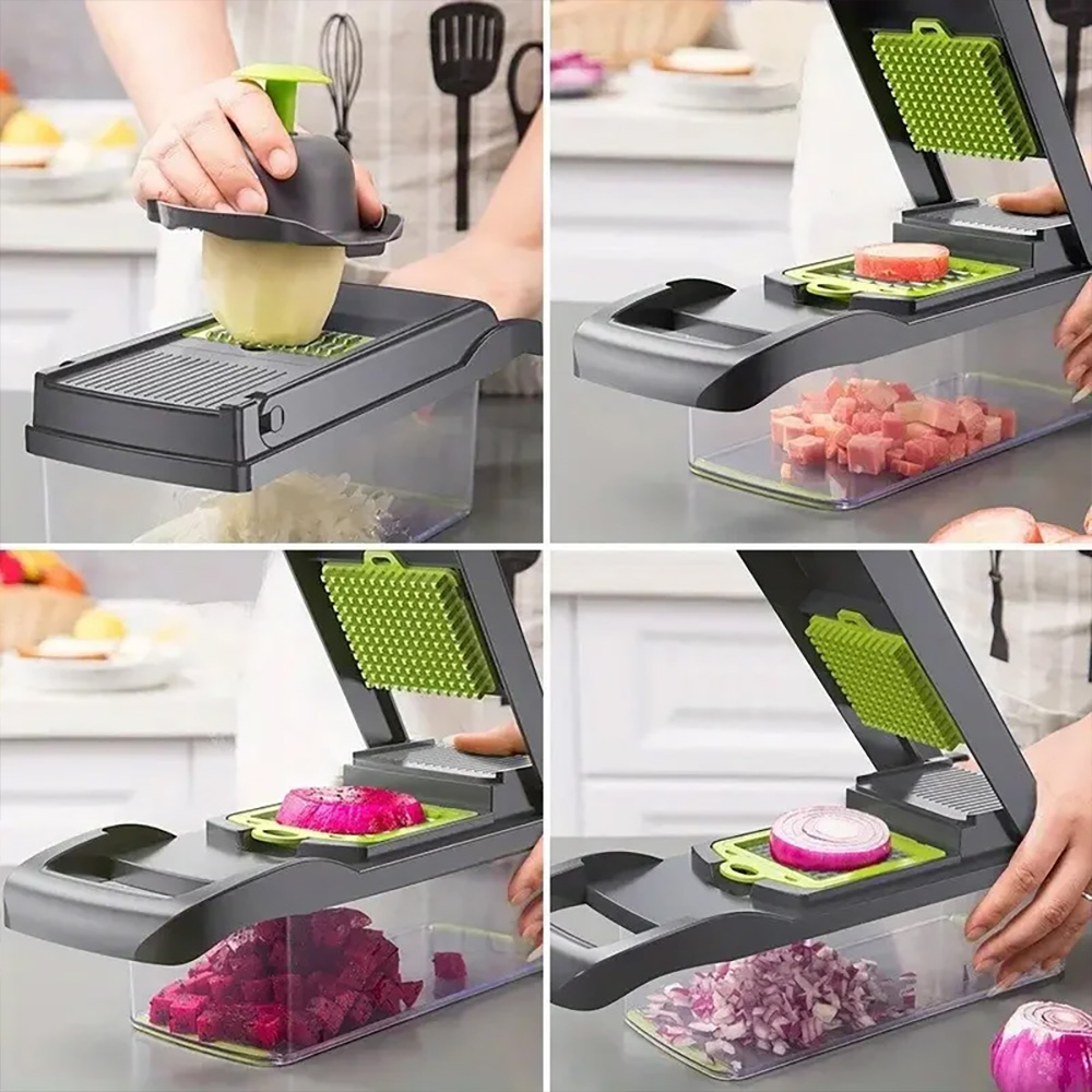 Multifunctional Vegetable Chopper, Handle Food Grater, Egg Liquid Separator, Peeler, Vegetable Slicer, Dicer Kitchen