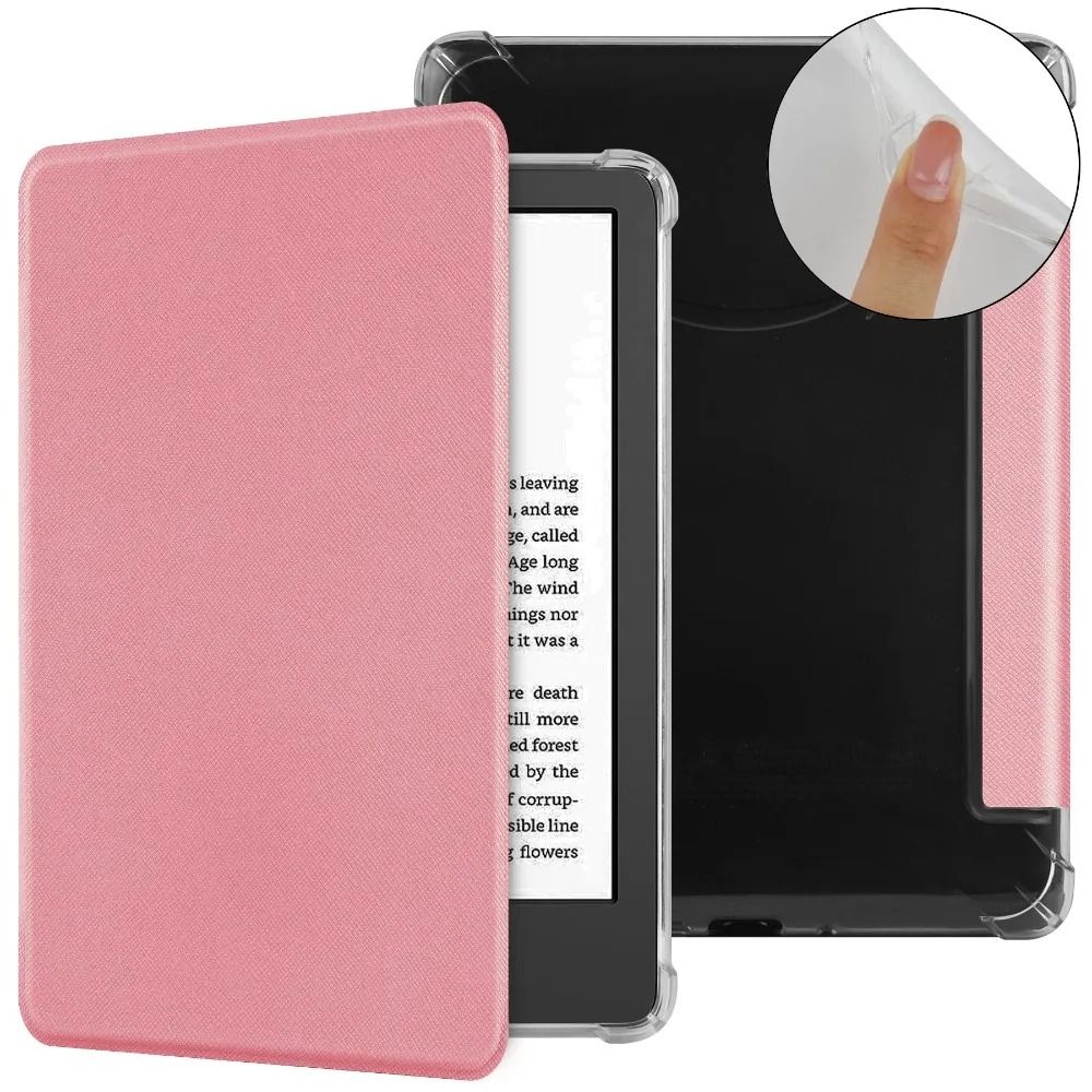 Kindle Basic 6 Inch Smart Case with PU Leather Front TPU Back Auto Wake Sleep Cover