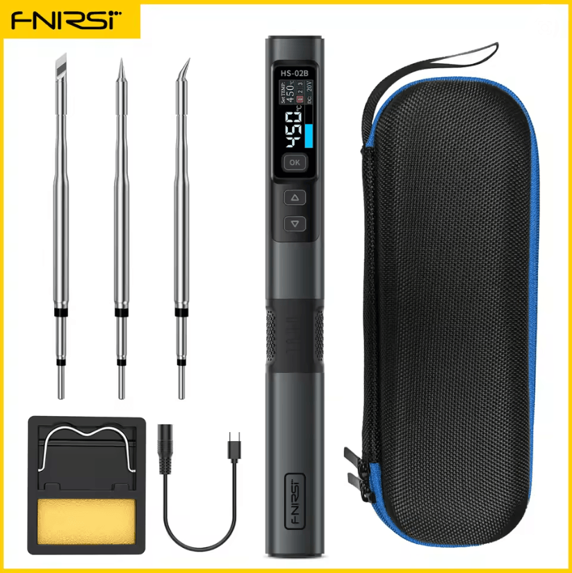 FNIRSI HS02 Smart Soldering Iron 100W with Adjustable Temperature and PD QC Fast Charging