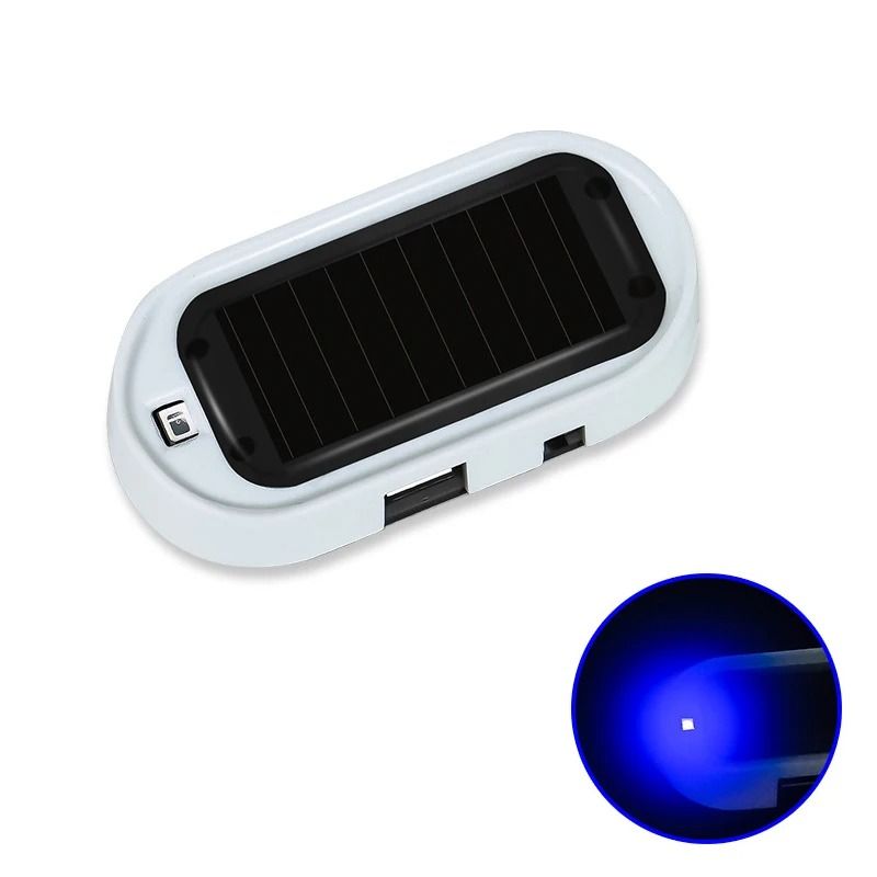 Solar Powered Dummy Car Alarm LED Security Warning Light Set