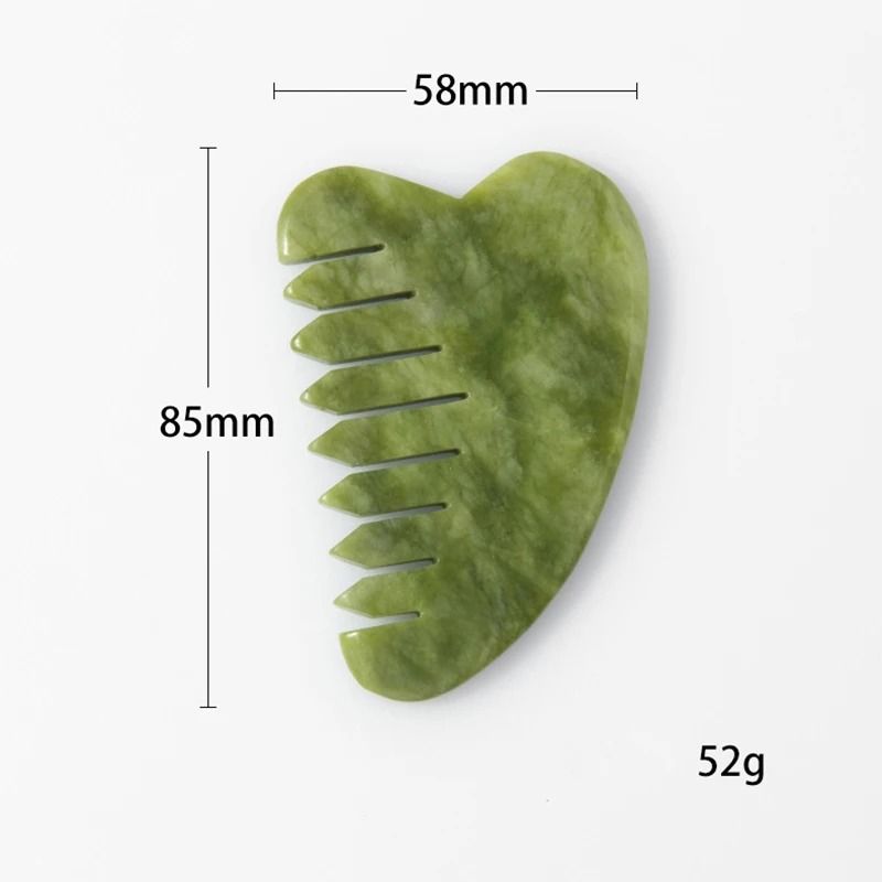 Natural Jade Scalp Comb and Facial Gua Sha Scraping Board
