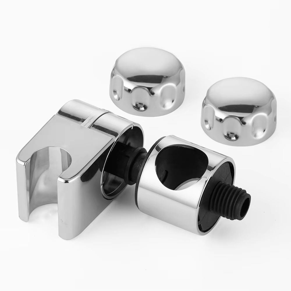 Universal Adjustable Shower Head Holder Slide Bar Bracket Bathroom Replacement Clamp (1/2PCS)