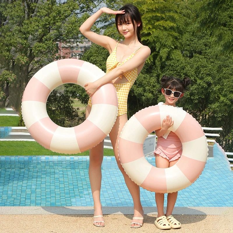 Inflatable Vintage Striped Swimming Ring