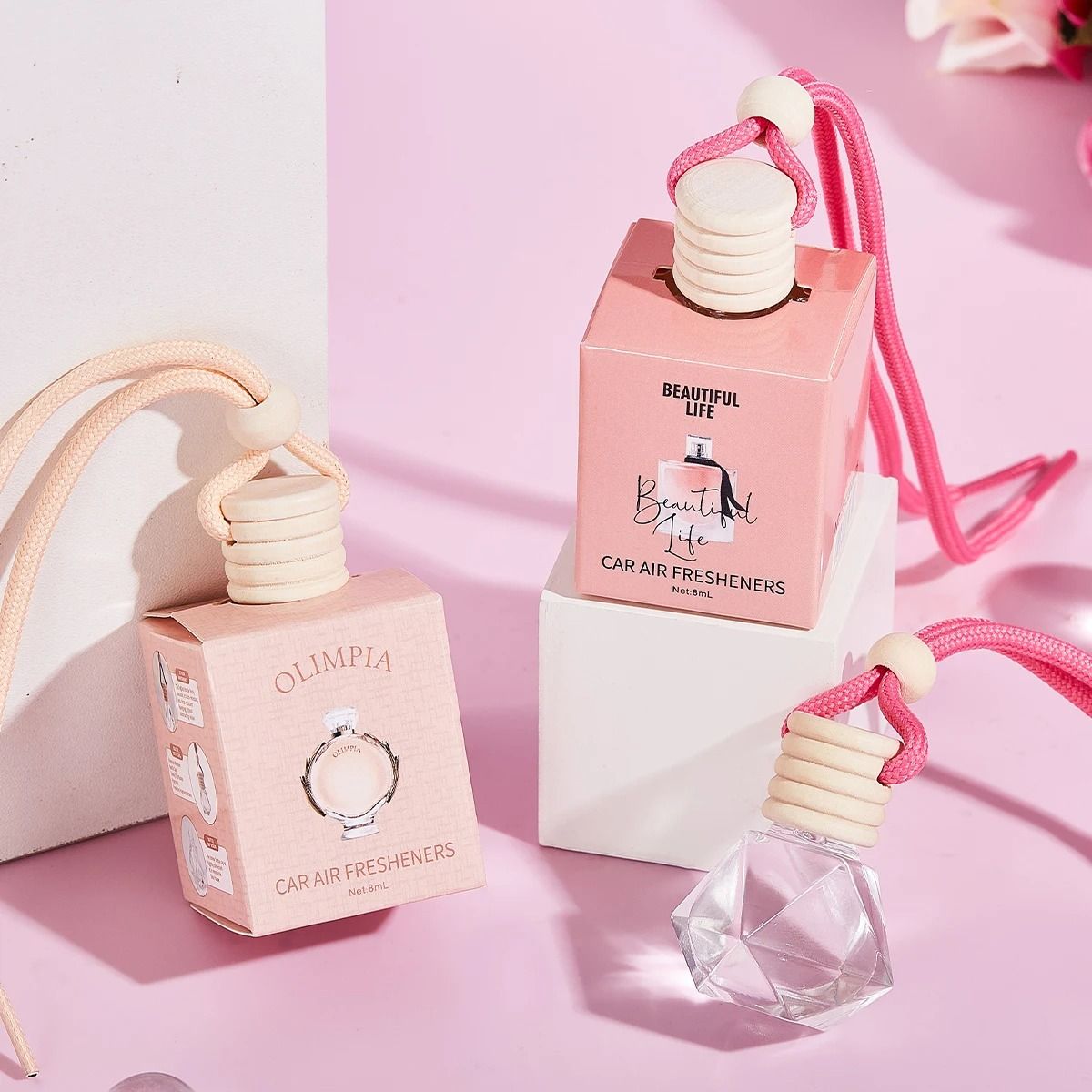 Pink Car Fragrance Pendant Air Freshener
