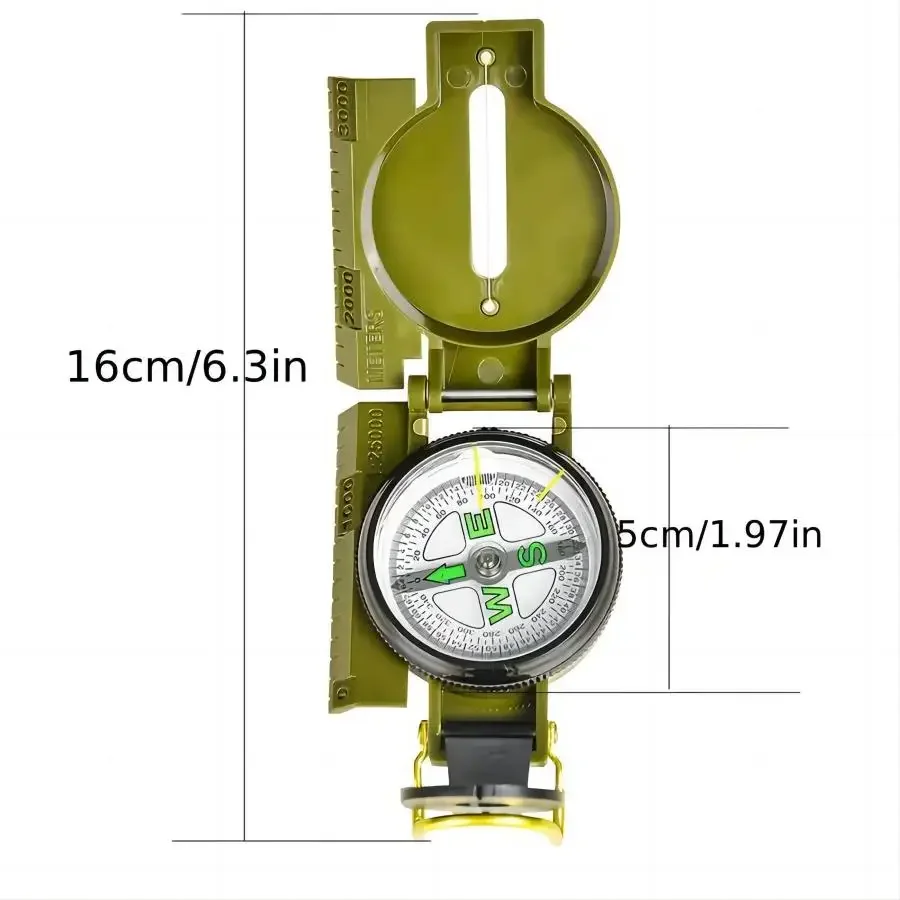 Waterproof Multifunctional Compass  Portable, Ranging, and Magnifying Compass for Outdoor Adventures
