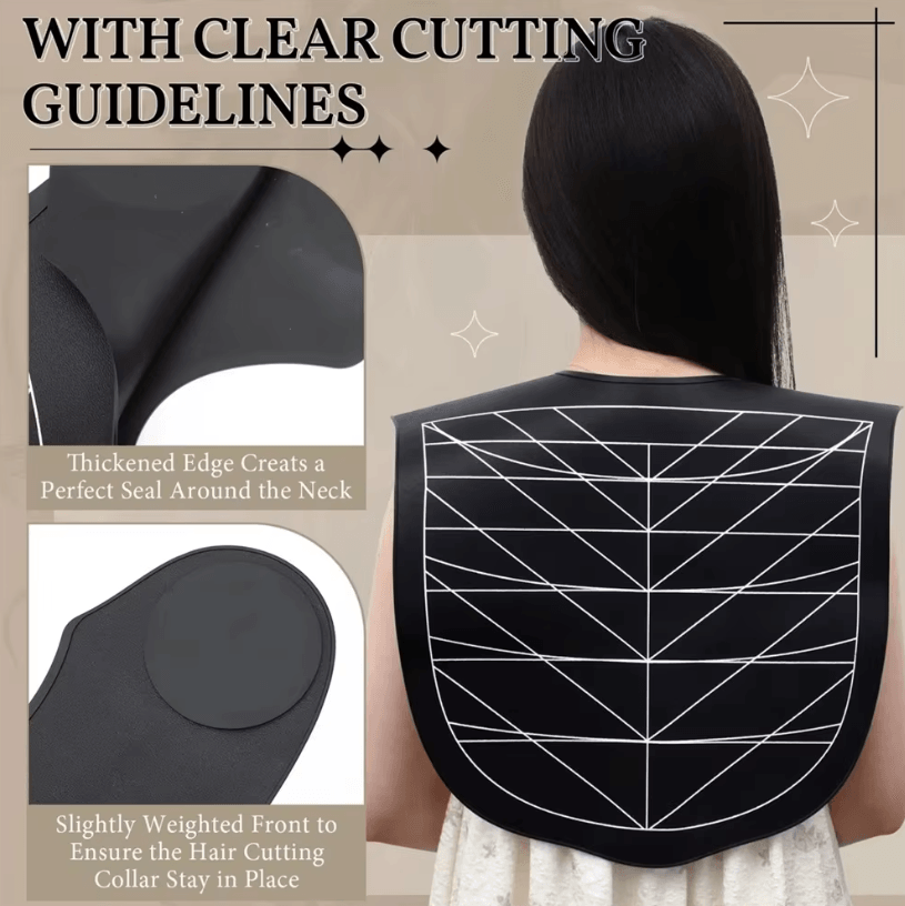 Black Hair Coloring Cape Barber Salon Waterproof Hairdressing Silicone Cloak Professional Hair Cutting Cape