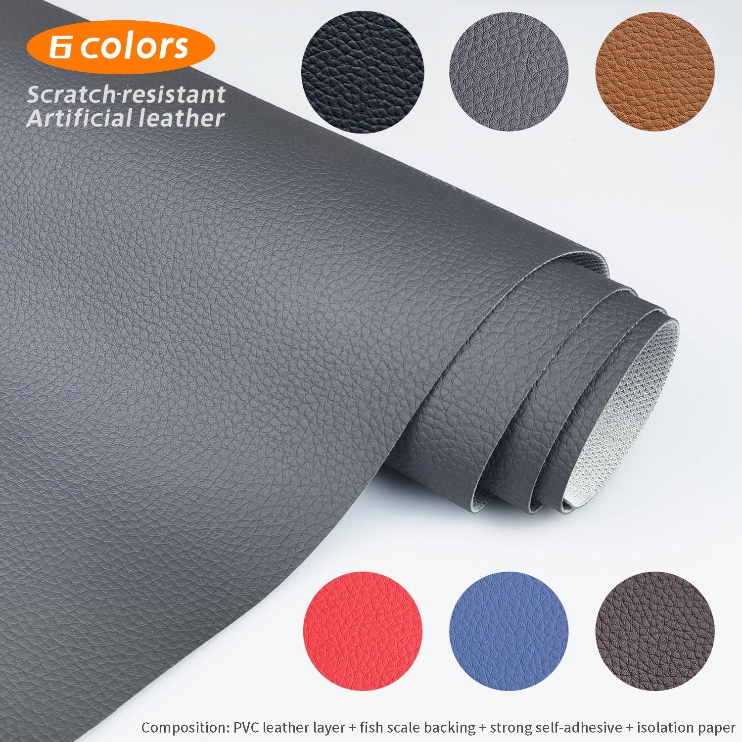 Soft Artificial Leather Self Adhesive Repair Roll for Furniture and Crafts