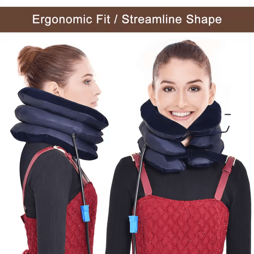 Inflatable Neck Collar Pillow for Cervical Posture Correction and Pain Relief