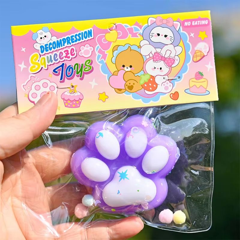 Kawaii Taba Cat Paw Plush Fidget Squeeze Toy