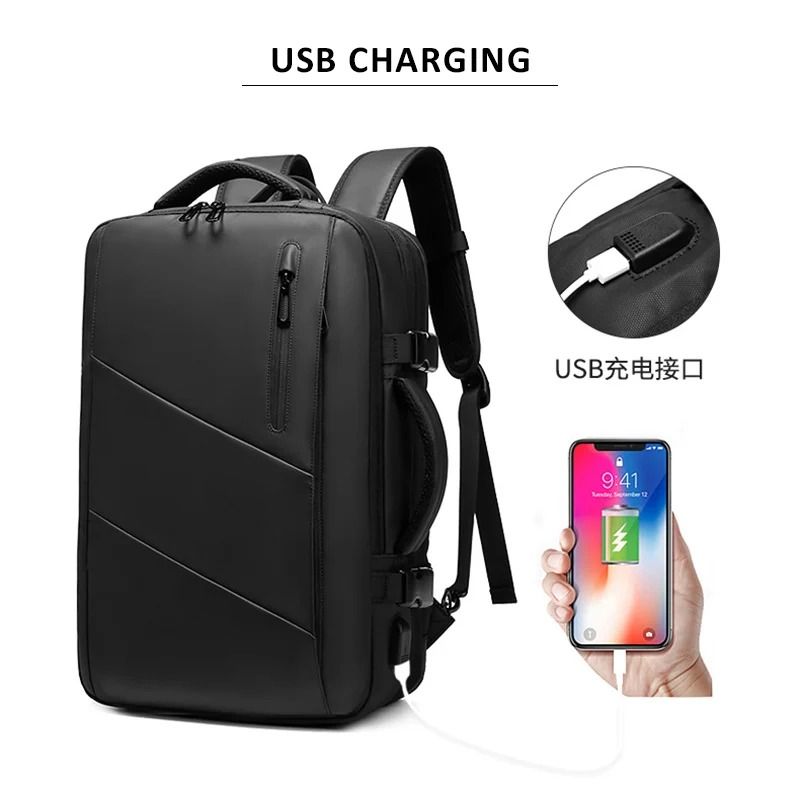 OUTWALK Expandable Waterproof Laptop Backpack 16 Inch with USB Charging Port