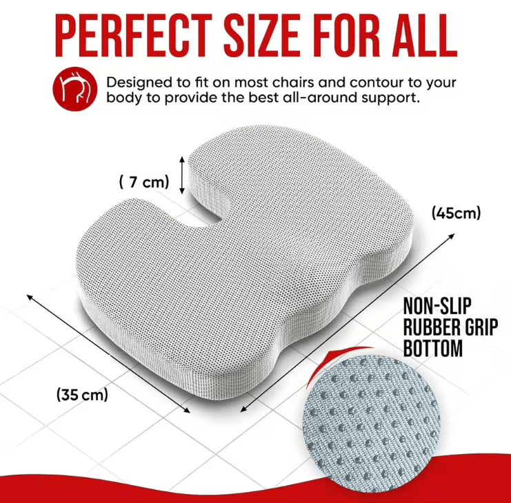 Ergonomic Memory Foam Seat Cushion for Office and Home Comfort