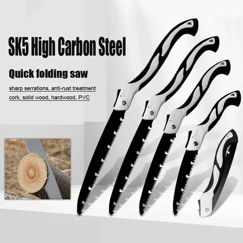 Folding Hand Saw for Camping & Pruning – Portable Outdoor Wood Cutting Saw for Gardening, Hiking & Survival