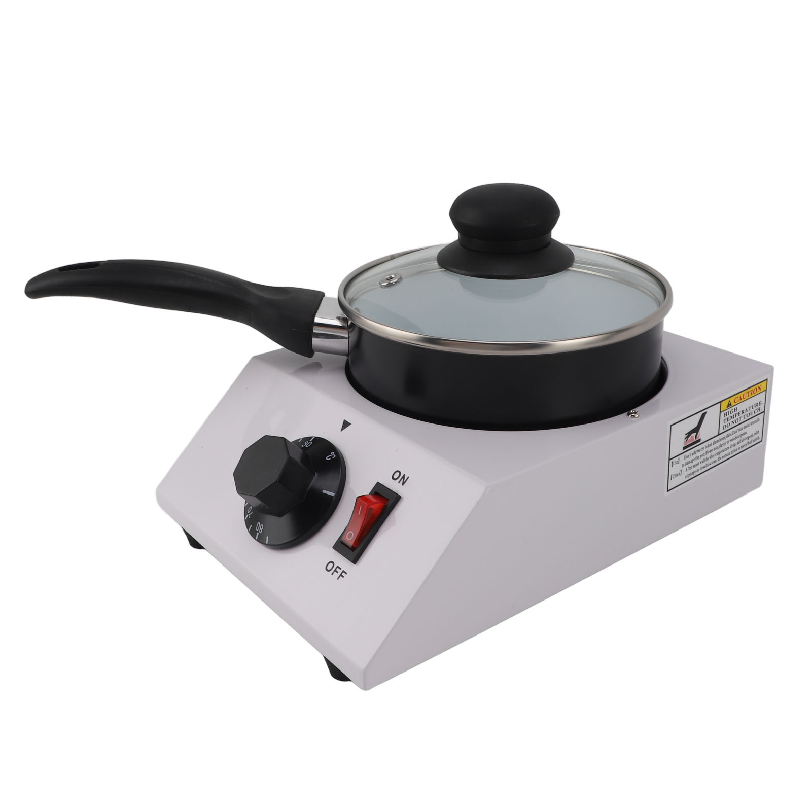 Chocolate Melting Machine Single Pot, 30-85C Manual Control, Non Stick Chocolate Melter for Coffee Butter Wine Milk
