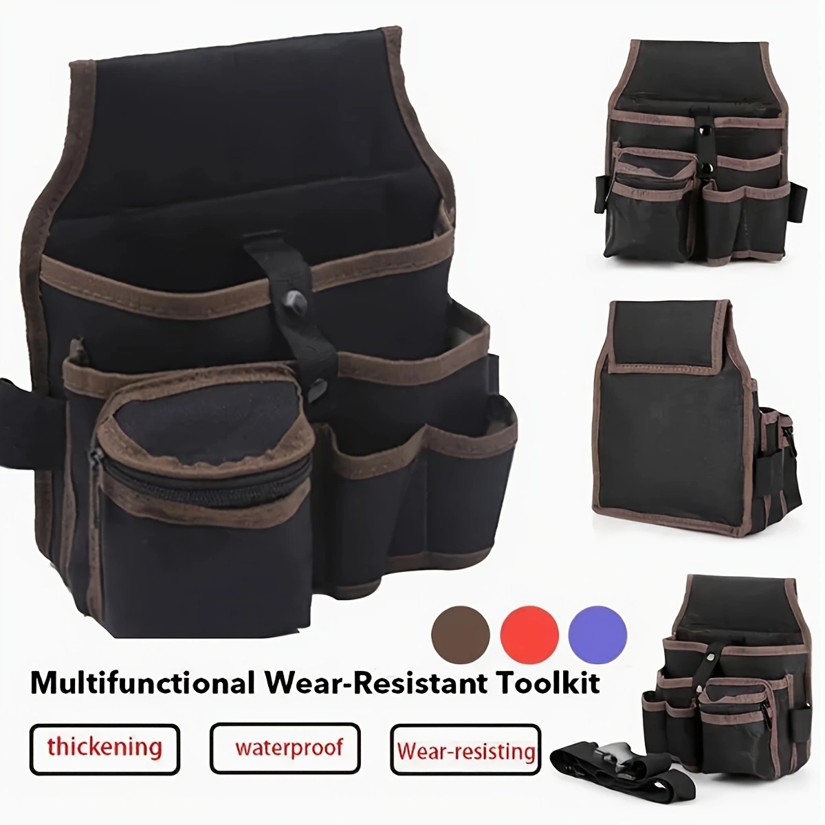Multifunctional Tool Belt Organizer Heavy-Duty Drill, Wrench & Screwdriver Pouch