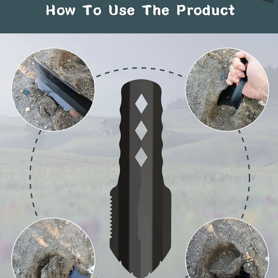 Ultralight Backpacking Trowel Multitool with Long Handle