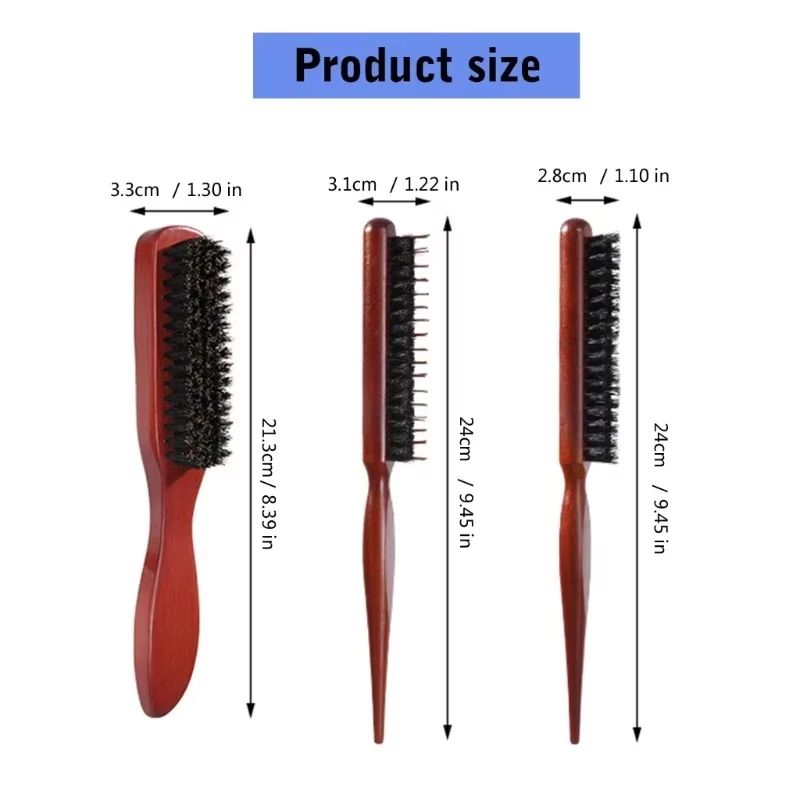 Versatile Mane Bristle Hair Brush Styling Set