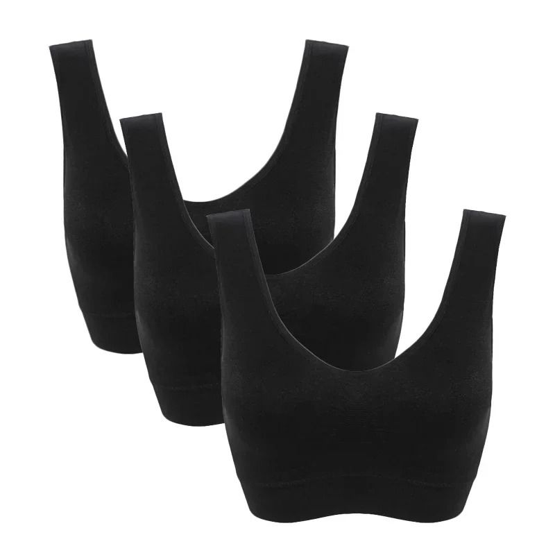 Seamless Push-Up Bra Set with Removable Pads Wireless Fitness Body Shaping Bra