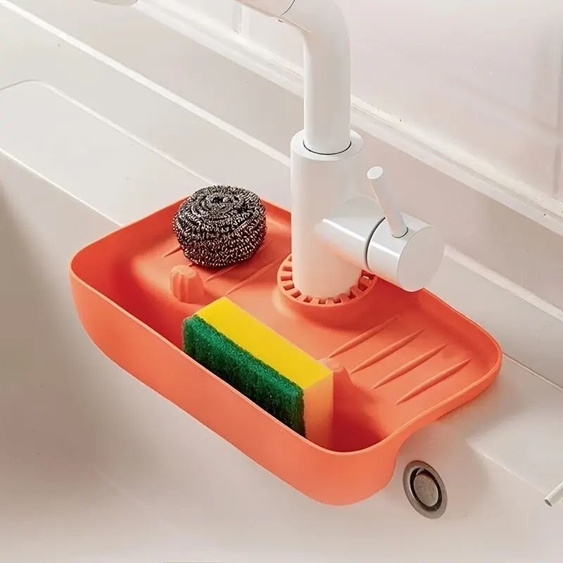 Silicone Sink Drain Rack and Faucet Pad