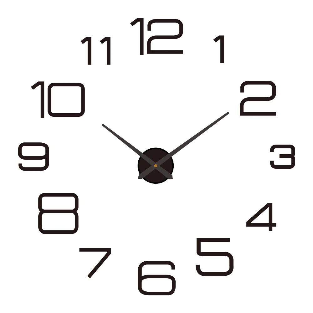 Modern Large Wall Clock DIY Acrylic Mirror Quartz Wall Decor