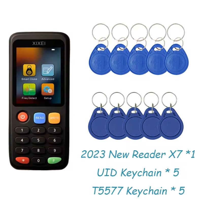X7 Smart Card Reader RFID Key Clone Copier 125Khz Badge Writer 13.56Mhz NFC Tag Programmer