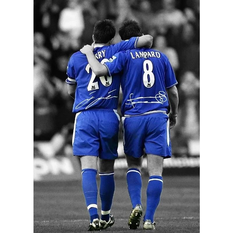 Modern Soccer Player Canvas Wall Art Football Poster for Room Decor