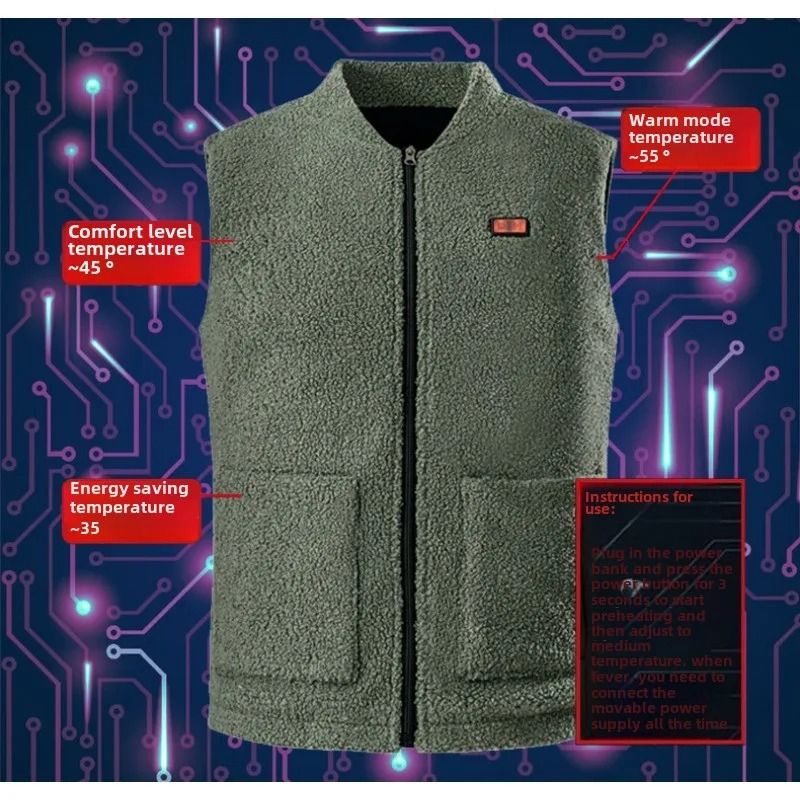 Winter USB Heated Vest with Adjustable Temperature and Long Battery Life