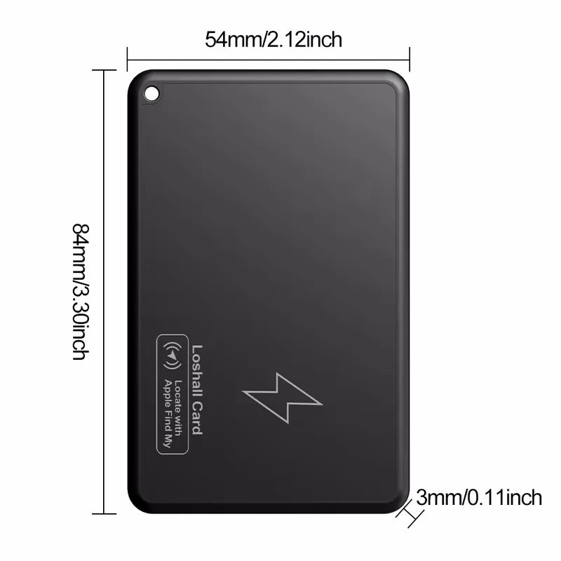Ultra-Slim Find My Wallet Tracker Card with Wireless Charging & Waterproof Design