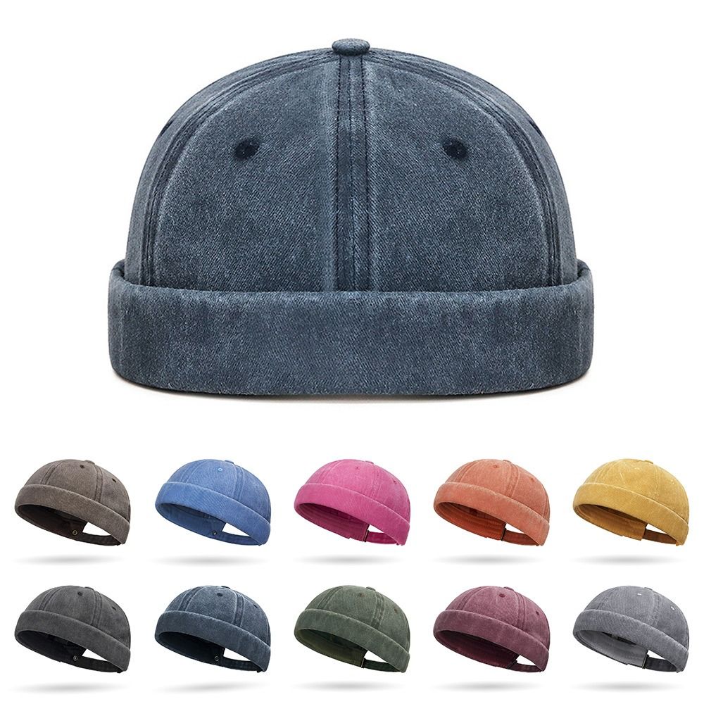 Brimless Fashion Hip Hop Beanie, Street Style Hat, Men Skullcap, Women Docker Fisherman Beanie, Spring Melon Cap