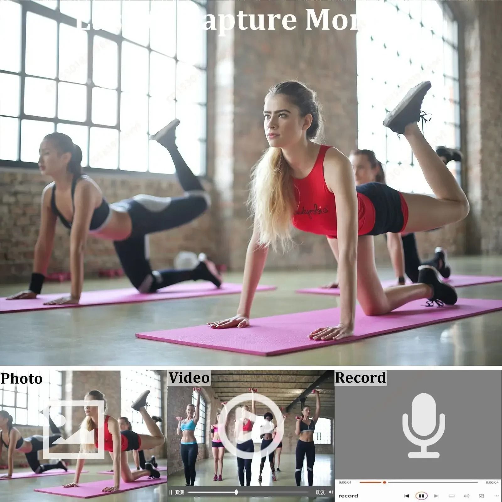 Mini 8K HD Clip on Action Camera with Night Vision and 180 Degree Rotatable Lens