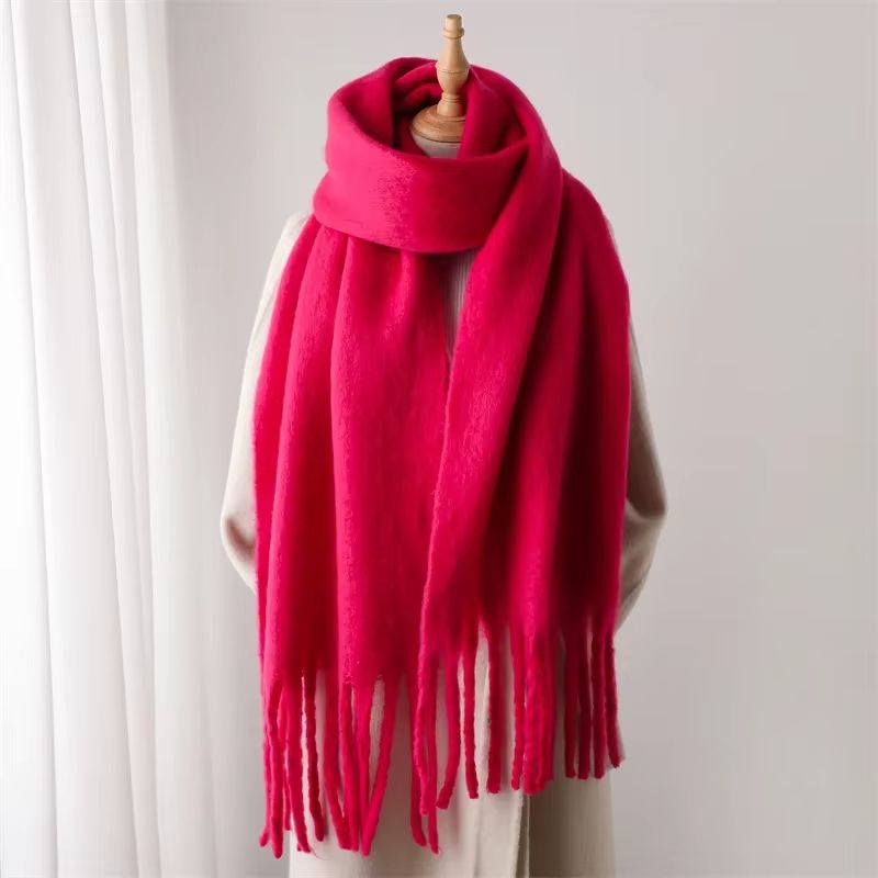 CozyLux Women's Winter Scarf – Cashmere Feel Pashmina Wrap with Tassels