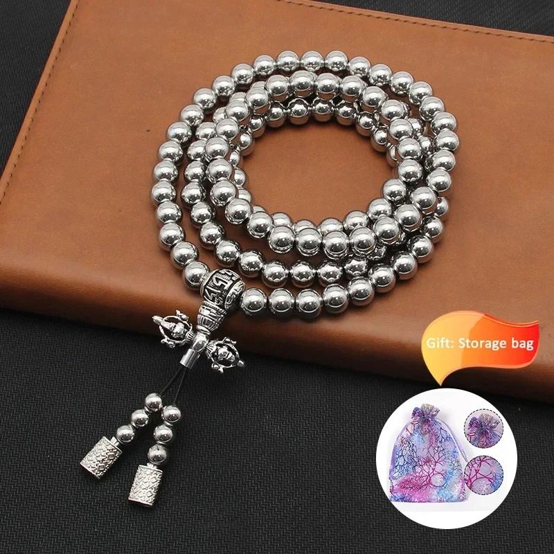 Tactical Buddha Bead Chain | 8MM Steel EDC Self-Defense Bracelet