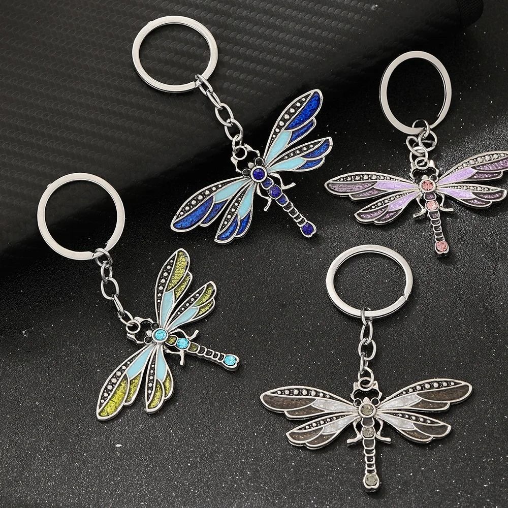 Vintage Style Dragonfly Keychain Universal Charm Pendant