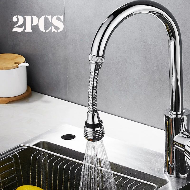 360° Rotating Faucet Extender Aerator – High Pressure Water Saving Bubbler for Kitchen & Bathroom Sinks
