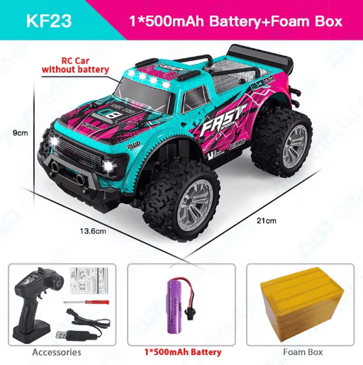 ZWN RC Off Road Car 1 16 1 20 Scale 2.4G Remote Control Climbing Vehicle with LED Lights