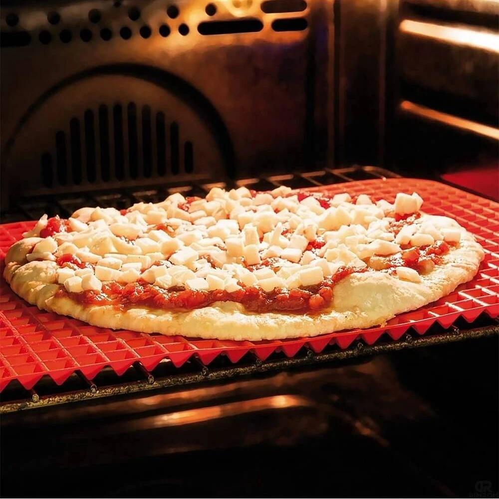 Non-Stick Silicone Baking Mat with Grid – Heat-Resistant, Versatile BBQ & Oven Mat