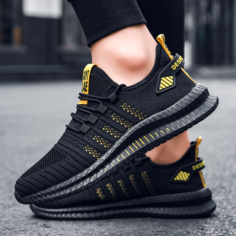 Men Sneakers Lace-up, Fashion Lightweight Walking Shoes, Comfortable Running Shoes, Brand Mesh Men Casual