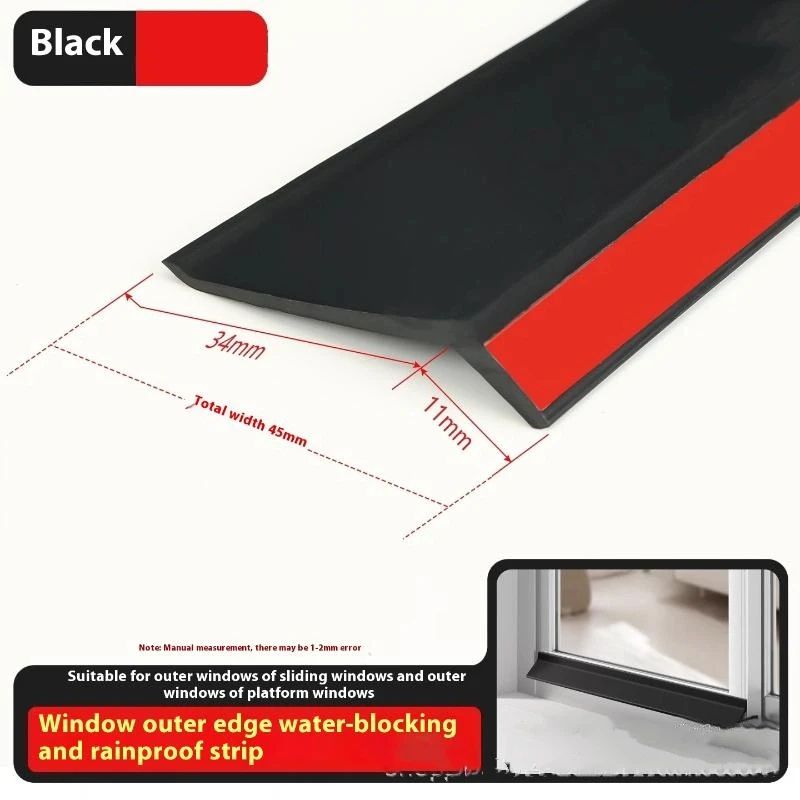 50cm Window Water Blocking Bar Weatherstrip Rain and Windproof Seal