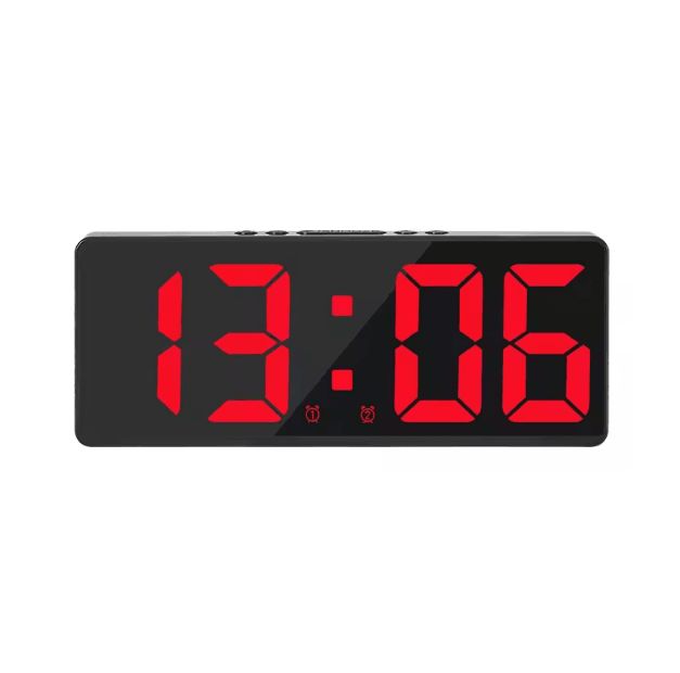 Smart Voice Control LED Digital Alarm Clock – Temperature Display & Snooze Night Mode